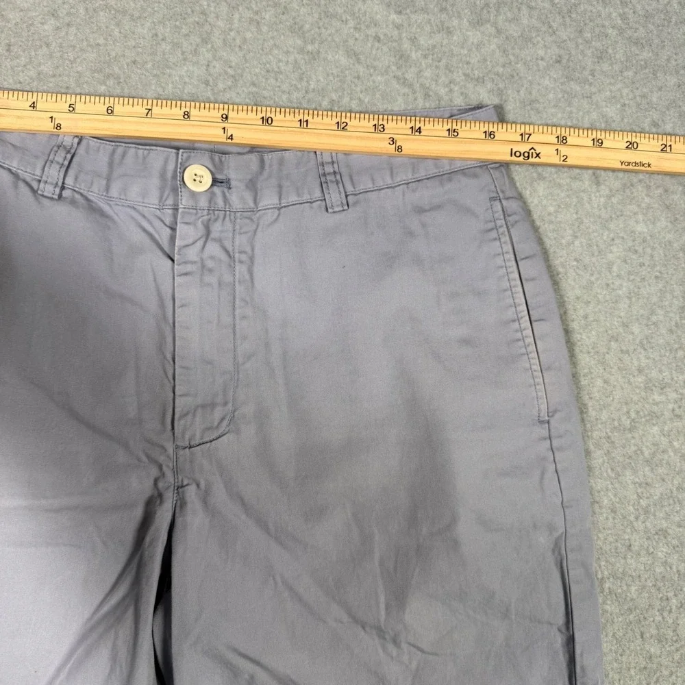 Vineyard Vines Mens 33 Club Shorts Gray Blue Chino 9 Inch Inseam Preppy Golf